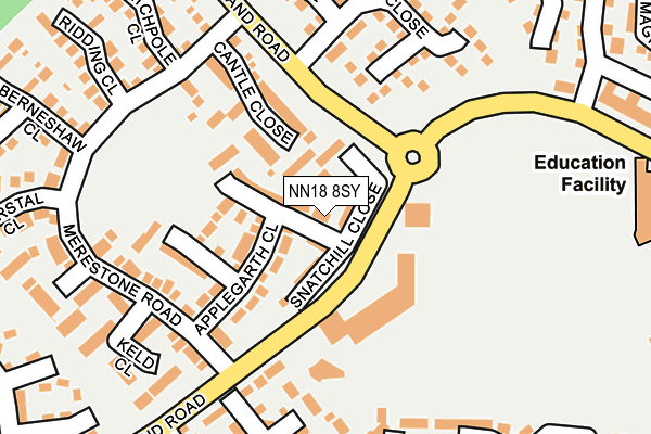 NN18 8SY map - OS OpenMap – Local (Ordnance Survey) NN18 8SY map - OS OpenMap – Local (Ordnance Survey)