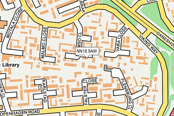 NN18 9AW map - OS OpenMap – Local (Ordnance Survey) NN18 9AW map - OS OpenMap – Local (Ordnance Survey)