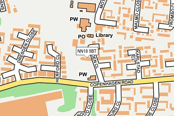 NN18 9BT map - OS OpenMap – Local (Ordnance Survey) NN18 9BT map - OS OpenMap – Local (Ordnance Survey)