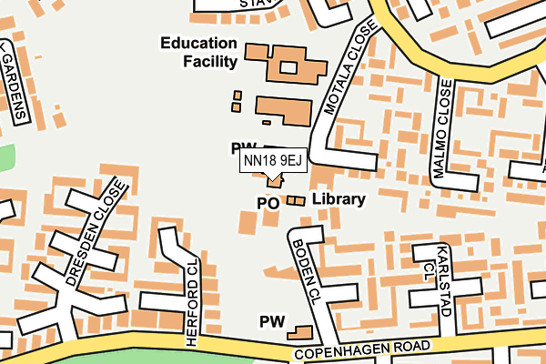 NN18 9EJ map - OS OpenMap – Local (Ordnance Survey) NN18 9EJ map - OS OpenMap – Local (Ordnance Survey)