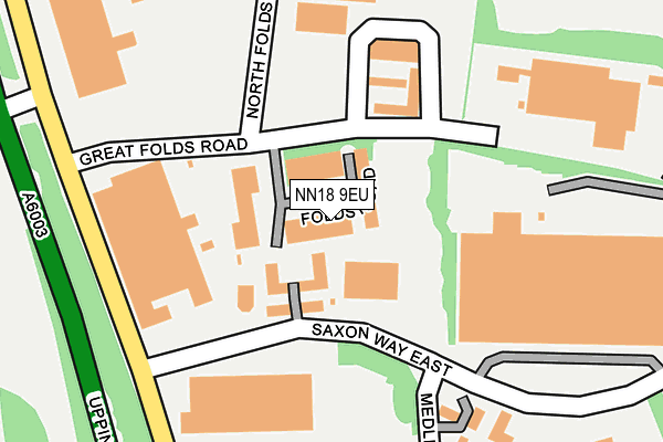 NN18 9EU map - OS OpenMap – Local (Ordnance Survey)