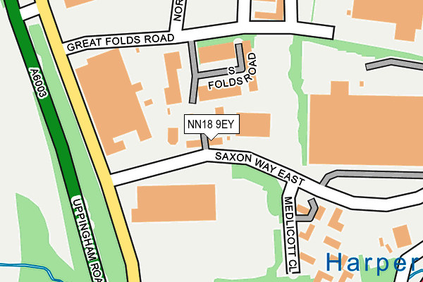NN18 9EY map - OS OpenMap – Local (Ordnance Survey) NN18 9EY map - OS OpenMap – Local (Ordnance Survey)