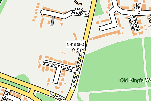NN18 9FQ map - OS OpenMap – Local (Ordnance Survey) NN18 9FQ map - OS OpenMap – Local (Ordnance Survey)