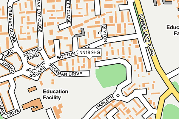 NN18 9HG map - OS OpenMap – Local (Ordnance Survey)