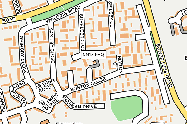 NN18 9HQ map - OS OpenMap – Local (Ordnance Survey) NN18 9HQ map - OS OpenMap – Local (Ordnance Survey)