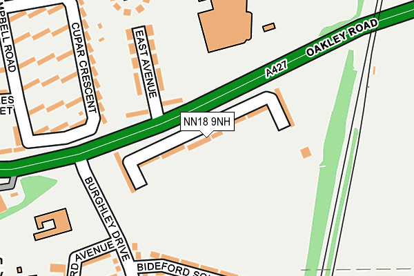 NN18 9NH map - OS OpenMap – Local (Ordnance Survey)