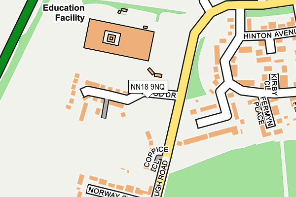 NN18 9NQ map - OS OpenMap – Local (Ordnance Survey) NN18 9NQ map - OS OpenMap – Local (Ordnance Survey)