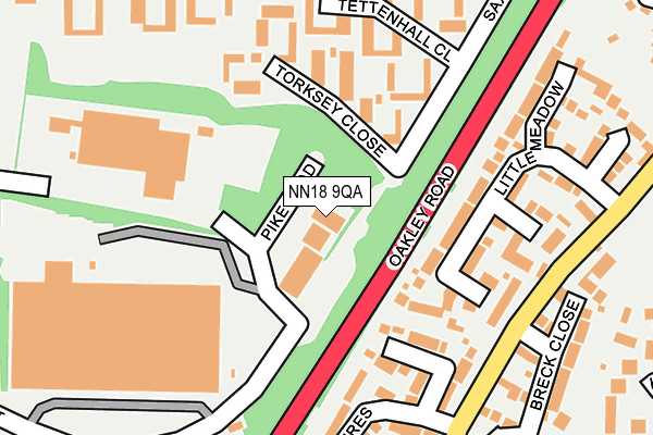 NN18 9QA map - OS OpenMap – Local (Ordnance Survey) NN18 9QA map - OS OpenMap – Local (Ordnance Survey)