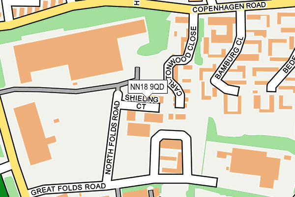 NN18 9QD map - OS OpenMap – Local (Ordnance Survey) NN18 9QD map - OS OpenMap – Local (Ordnance Survey)