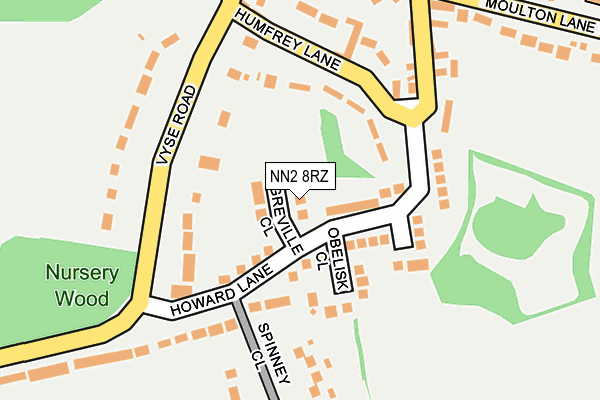 NN2 8RZ map - OS OpenMap – Local (Ordnance Survey) NN2 8RZ map - OS OpenMap – Local (Ordnance Survey)