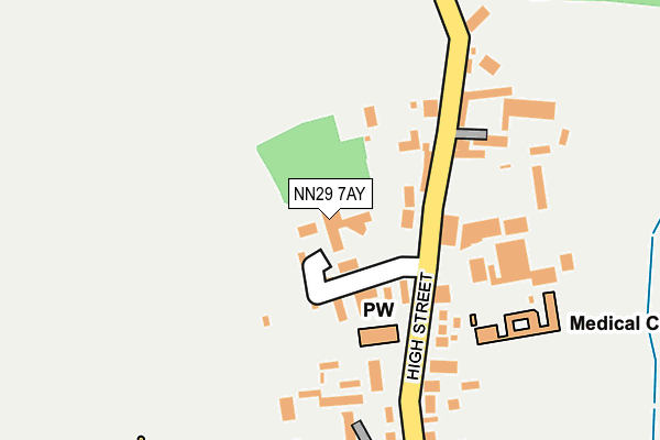 NN29 7AY map - OS OpenMap – Local (Ordnance Survey) NN29 7AY map - OS OpenMap – Local (Ordnance Survey)