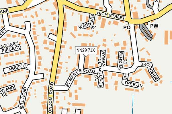 NN29 7JX map - OS OpenMap – Local (Ordnance Survey) NN29 7JX map - OS OpenMap – Local (Ordnance Survey)