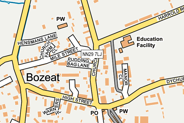 NN29 7LJ map - OS OpenMap – Local (Ordnance Survey)