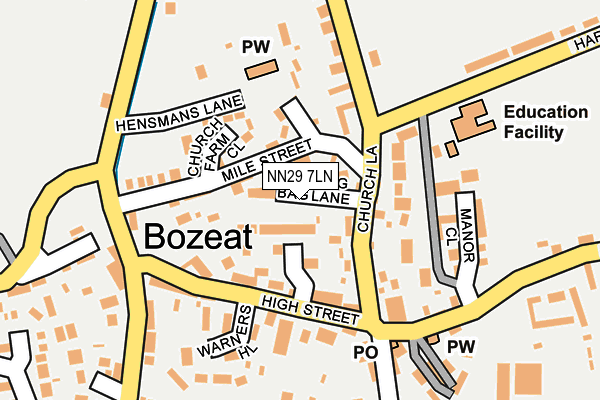 NN29 7LN map - OS OpenMap – Local (Ordnance Survey) NN29 7LN map - OS OpenMap – Local (Ordnance Survey)