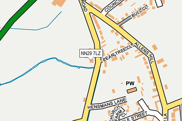 NN29 7LZ map - OS OpenMap – Local (Ordnance Survey) NN29 7LZ map - OS OpenMap – Local (Ordnance Survey)