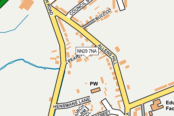NN29 7NA map - OS OpenMap – Local (Ordnance Survey) NN29 7NA map - OS OpenMap – Local (Ordnance Survey)