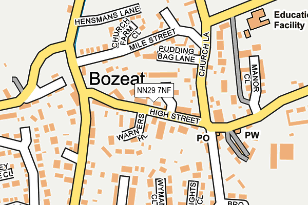 NN29 7NF map - OS OpenMap – Local (Ordnance Survey) NN29 7NF map - OS OpenMap – Local (Ordnance Survey)