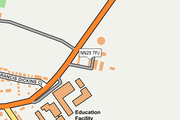 NN29 7PJ map - OS OpenMap – Local (Ordnance Survey) NN29 7PJ map - OS OpenMap – Local (Ordnance Survey)