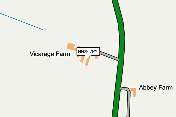 NN29 7PY map - OS OpenMap – Local (Ordnance Survey) NN29 7PY map - OS OpenMap – Local (Ordnance Survey)