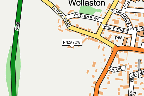 NN29 7QW map - OS OpenMap – Local (Ordnance Survey) NN29 7QW map - OS OpenMap – Local (Ordnance Survey)