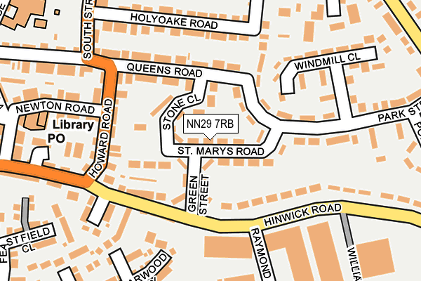 NN29 7RB map - OS OpenMap – Local (Ordnance Survey) NN29 7RB map - OS OpenMap – Local (Ordnance Survey)