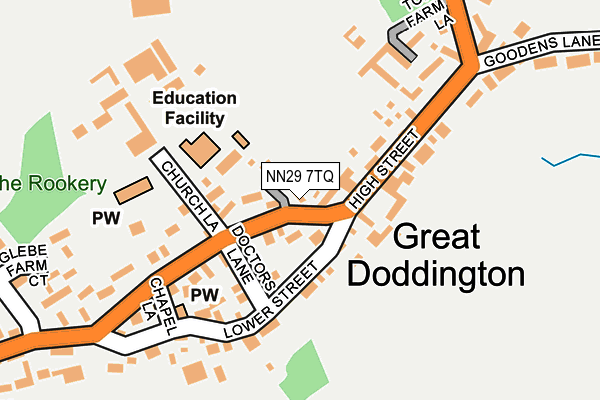 NN29 7TQ map - OS OpenMap – Local (Ordnance Survey) NN29 7TQ map - OS OpenMap – Local (Ordnance Survey)