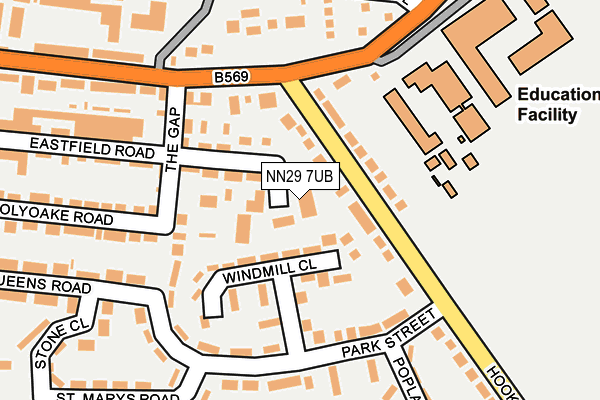 NN29 7UB map - OS OpenMap – Local (Ordnance Survey) NN29 7UB map - OS OpenMap – Local (Ordnance Survey)
