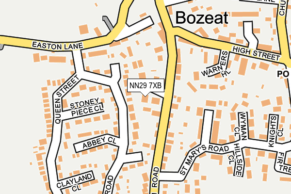 NN29 7XB map - OS OpenMap – Local (Ordnance Survey) NN29 7XB map - OS OpenMap – Local (Ordnance Survey)