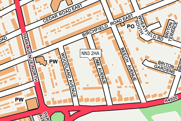 NN3 2HA map - OS OpenMap – Local (Ordnance Survey)