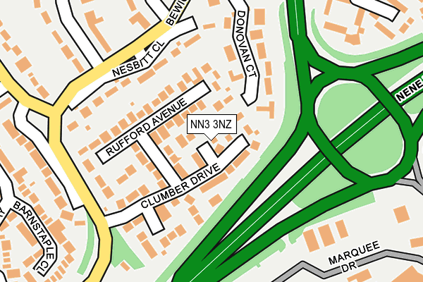NN3 3NZ map - OS OpenMap – Local (Ordnance Survey) NN3 3NZ map - OS OpenMap – Local (Ordnance Survey)