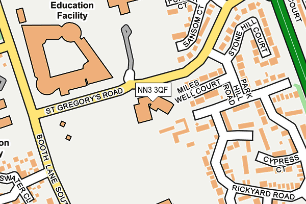 NN3 3QF map - OS OpenMap – Local (Ordnance Survey) NN3 3QF map - OS OpenMap – Local (Ordnance Survey)