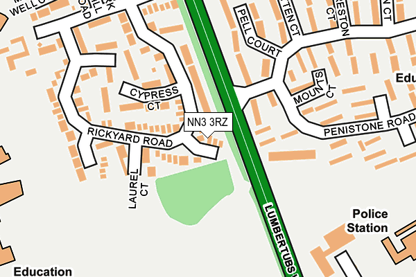 NN3 3RZ map - OS OpenMap – Local (Ordnance Survey) NN3 3RZ map - OS OpenMap – Local (Ordnance Survey)