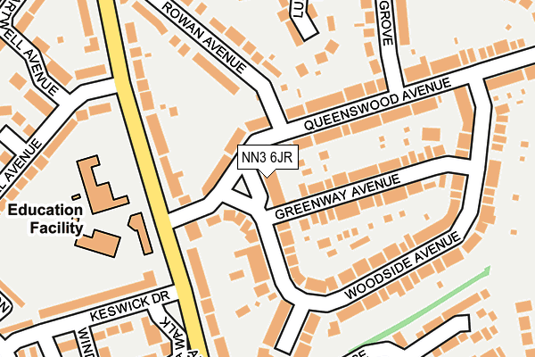NN3 6JR map - OS OpenMap – Local (Ordnance Survey) NN3 6JR map - OS OpenMap – Local (Ordnance Survey)