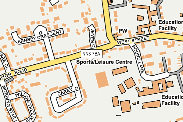 NN3 7BA map - OS OpenMap – Local (Ordnance Survey) NN3 7BA map - OS OpenMap – Local (Ordnance Survey)