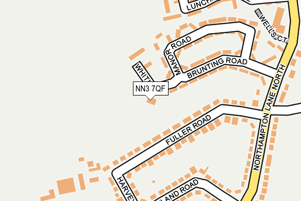 NN3 7QF map - OS OpenMap – Local (Ordnance Survey) NN3 7QF map - OS OpenMap – Local (Ordnance Survey)
