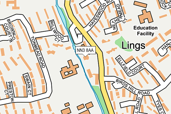 NN3 8AA map - OS OpenMap – Local (Ordnance Survey) NN3 8AA map - OS OpenMap – Local (Ordnance Survey)
