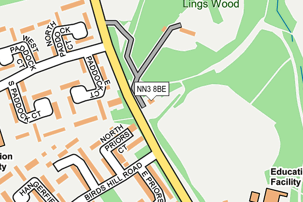 NN3 8BE map - OS OpenMap – Local (Ordnance Survey) NN3 8BE map - OS OpenMap – Local (Ordnance Survey)