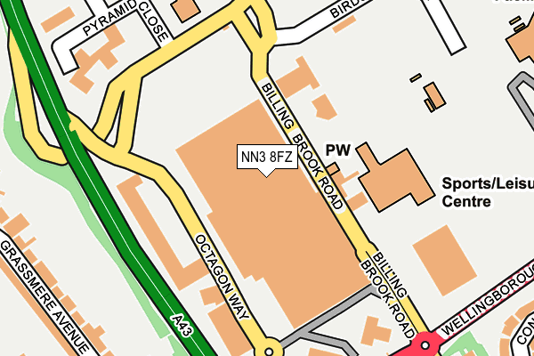 NN3 8FZ map - OS OpenMap – Local (Ordnance Survey) NN3 8FZ map - OS OpenMap – Local (Ordnance Survey)