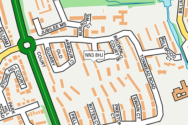 NN3 8HJ map - OS OpenMap – Local (Ordnance Survey) NN3 8HJ map - OS OpenMap – Local (Ordnance Survey)