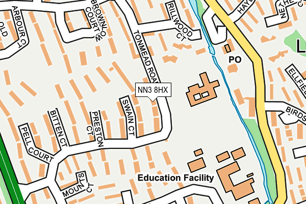 NN3 8HX map - OS OpenMap – Local (Ordnance Survey) NN3 8HX map - OS OpenMap – Local (Ordnance Survey)