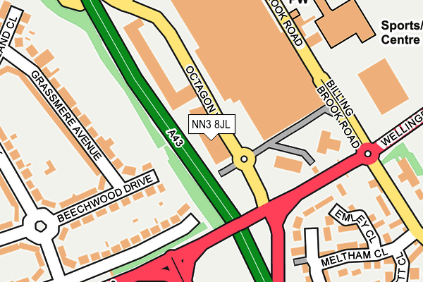 NN3 8JL map - OS OpenMap – Local (Ordnance Survey) NN3 8JL map - OS OpenMap – Local (Ordnance Survey)