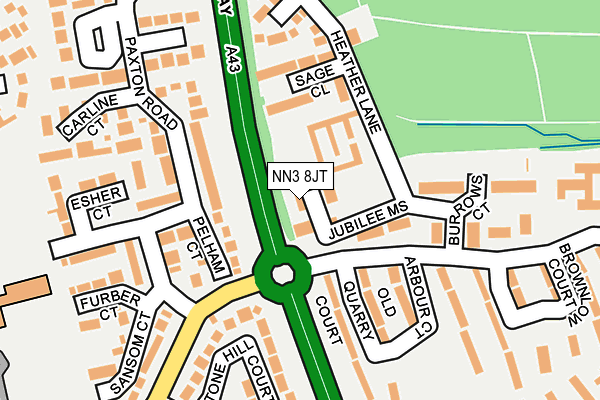 NN3 8JT map - OS OpenMap – Local (Ordnance Survey) NN3 8JT map - OS OpenMap – Local (Ordnance Survey)