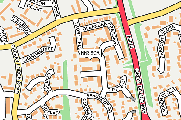 NN3 8QR map - OS OpenMap – Local (Ordnance Survey) NN3 8QR map - OS OpenMap – Local (Ordnance Survey)