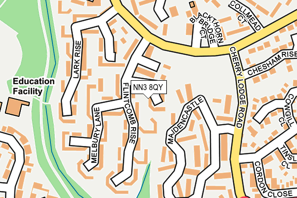 NN3 8QY map - OS OpenMap – Local (Ordnance Survey) NN3 8QY map - OS OpenMap – Local (Ordnance Survey)