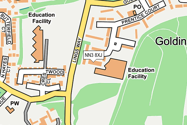 NN3 8XJ map - OS OpenMap – Local (Ordnance Survey) NN3 8XJ map - OS OpenMap – Local (Ordnance Survey)
