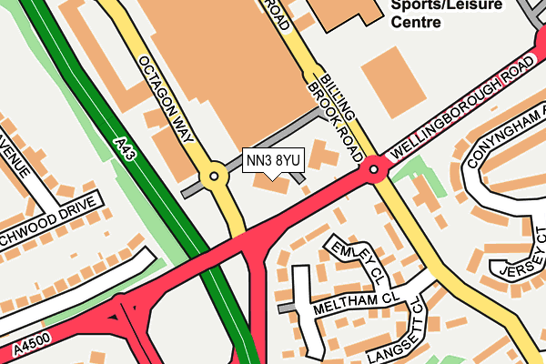 NN3 8YU map - OS OpenMap – Local (Ordnance Survey) NN3 8YU map - OS OpenMap – Local (Ordnance Survey)