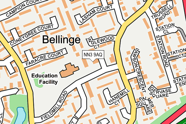 NN3 9AQ map - OS OpenMap – Local (Ordnance Survey) NN3 9AQ map - OS OpenMap – Local (Ordnance Survey)