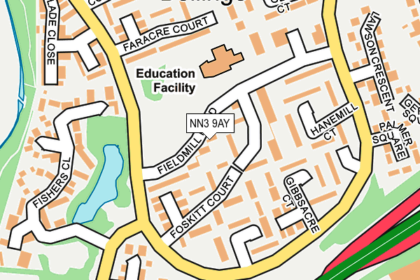 NN3 9AY map - OS OpenMap – Local (Ordnance Survey) NN3 9AY map - OS OpenMap – Local (Ordnance Survey)