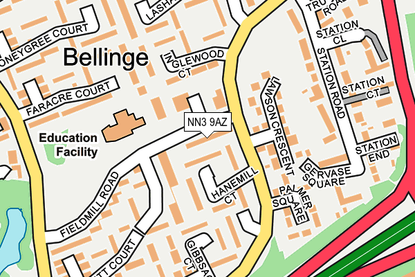 NN3 9AZ map - OS OpenMap – Local (Ordnance Survey) NN3 9AZ map - OS OpenMap – Local (Ordnance Survey)