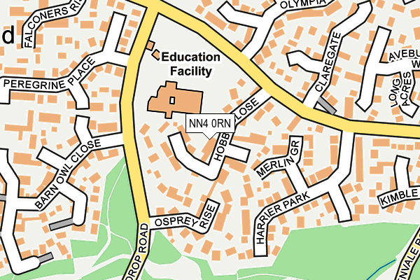 NN4 0RN map - OS OpenMap – Local (Ordnance Survey) NN4 0RN map - OS OpenMap – Local (Ordnance Survey)